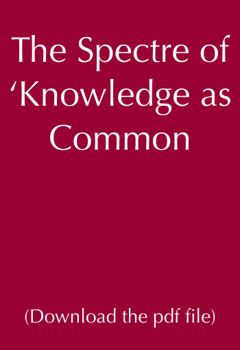  The Spectre of ‘Knowledge as